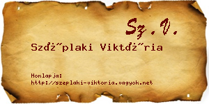 Széplaki Viktória névjegykártya
